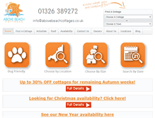 Tablet Screenshot of abovebeachcottages.co.uk